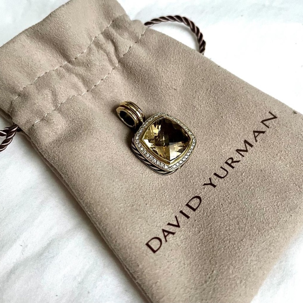 David Yurman Albion Pendant Enhancer 14mm - Champagne Citrine